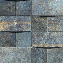 Плитка Apavisa Alchemy 7.0 Blue Hammered Mosaico Brick 29.75x29.75 см, поверхность полуматовая, рельефная
