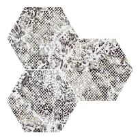 Плитка Apavisa Inedita White Natural Hexagon 25x29 см, поверхность микс, рельефная