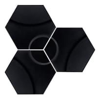 Плитка Apavisa Intuition Black Wave Hexagon 29x25 см, поверхность полуматовая