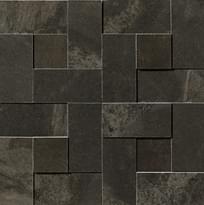 Плитка Apavisa Materia Black Natural Mosaic Brick 29.75x29.75 см, поверхность матовая