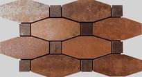 Плитка Apavisa Metal Copper Lappato Mosaic Blend 13.8x25.75 см, поверхность полуполированная