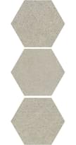 Плитка Apavisa Nanoconcept Grey Mix Hexagon 25x29 см, поверхность матовая, рельефная
