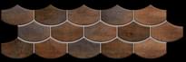 Плитка Apavisa Nanocorten Copper Lappato Mosaico Flake 14.73x44.63 см, поверхность полуполированная