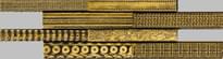 Плитка Apavisa Nanoevolution Gold Mosaico Sin Fin 9.9x29.75 см, поверхность матовая