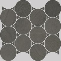 Плитка Apavisa Nanoshiba Anthracite Natural Mosaic Circle 30.07x34.84 см, поверхность матовая