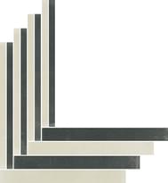 Плитка Apavisa Object Black/White Natural Mosaic Crossed 59.6x64.65 см, поверхность матовая, рельефная