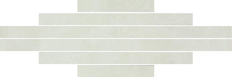 Apavisa Pelle Grey Natural Mosaic Listas 9.8x44.63