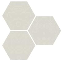 Плитка Apavisa Punto Croce White Natural Hexagon 25x29 см, поверхность матовая, рельефная