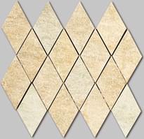 Плитка Apavisa Quartzstone Deco Beige Estructurado Mosaico Rombo 23.2x26.4 см, поверхность матовая, рельефная