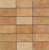 Плитка Apavisa Quartzstone Deco Rosso Lappato Mosaico 5x10 29.75x29.75 см, поверхность полуполированная