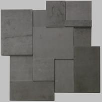 Плитка Apavisa Regeneration Black Natural Mosaic Brick 28.79x28.79 см, поверхность матовая, рельефная