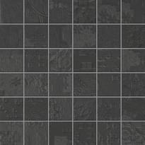 Плитка Apavisa Rendering Black Natural Decor Mosaico 29.75x29.75 см, поверхность матовая, рельефная