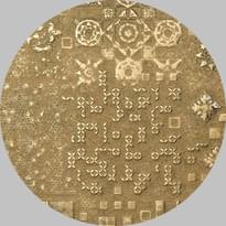 Плитка Apavisa Rendering Circle Moon Gold Decor 25x25 см, поверхность полуполированная, рельефная