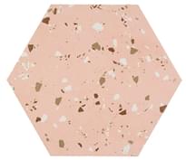 Плитка Apavisa South Pink Natural Hexagon 25x29 см, поверхность матовая, рельефная
