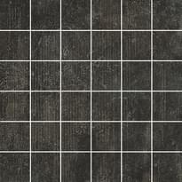 Плитка Apavisa Sybarum Black Scavato Mosaic 5x5 29.75x29.75 см, поверхность матовая, рельефная