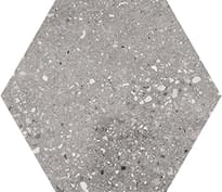 Плитка Apavisa Wind Grey Natural Hexagon 25x29 см, поверхность матовая, рельефная