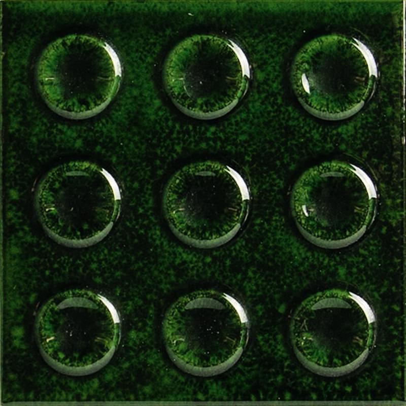 Плитка Ape Carmen Acrux Emerald 10x10 см, поверхность глянец, рельефная