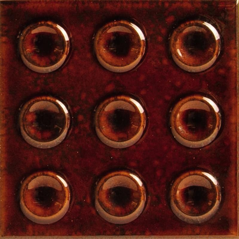 Плитка Ape Carmen Acrux Garnet 10x10 см, поверхность глянец, рельефная