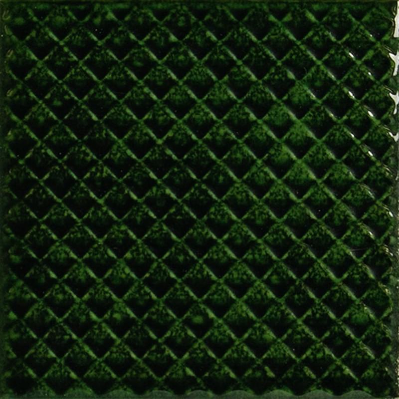 Плитка Ape Carmen Mimosa Emerald 10x10 см, поверхность глянец, рельефная