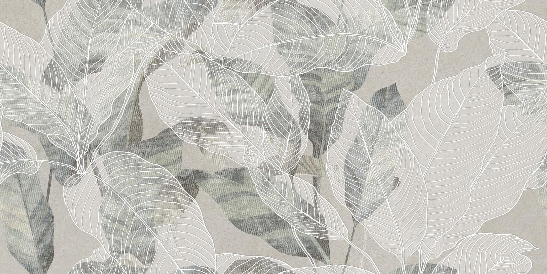 Плитка Arcadia Ceramica Crayon Grey Decor Shape Glue Art 60x120 см, поверхность матовая