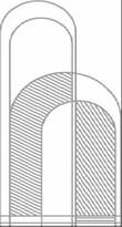 Плитка Ariana Luce Decoro Archi B Ret 120x280 см, поверхность матовая