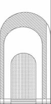 Плитка Ariana Nobile Decoro Archi A Soft Ret 120x280 см, поверхность полуматовая