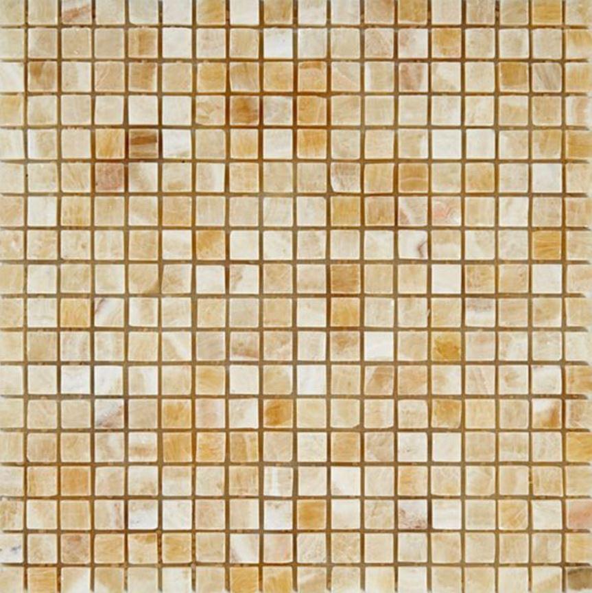 Art And Natura Marble Mosaic Onix Miele 15х15 mm 30.5x30.5