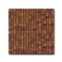 Плитка Art And Natura Marble Mosaic Red Travertine 30.5x30.5 см, поверхность полированная