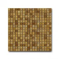 Плитка Art And Natura Marble Mosaic Travertino Giallo 30.5x30.5 см, поверхность полированная