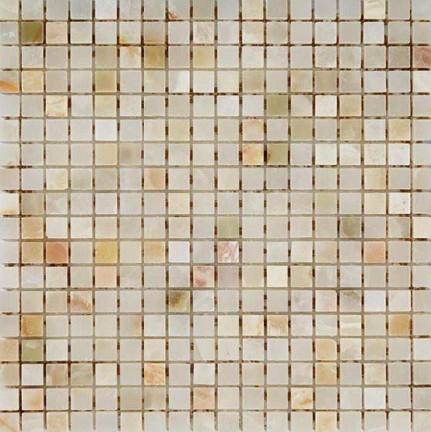 Art And Natura Marble Mosaic Verde Onix 15х15 mm 30.5x30.5