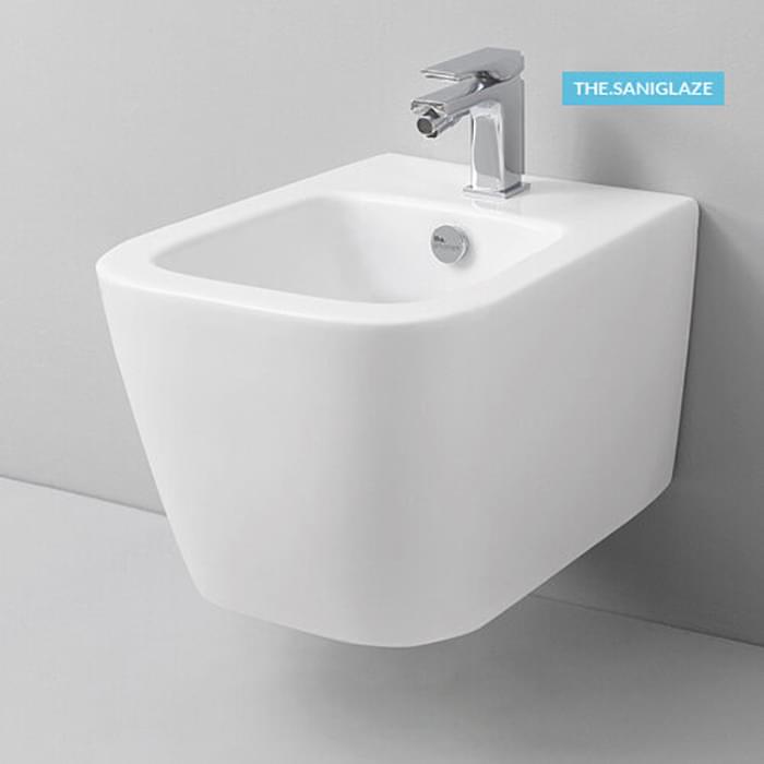 Плитка Artceram A16 A16 Биде подвесное 1 отверстие saniglaze с креплениями белый  поверхность глянец