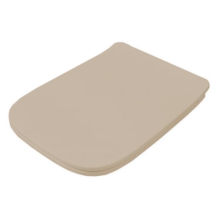 Плитка Artceram A16 A16 Крышка с сиденьем Slim для унитаза механизм soft-close бежевый матовый шарниры хром поверхность матовая