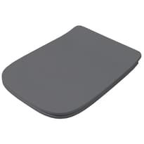 Плитка Artceram A16 A16 Крышка с сиденьем Slim для унитаза механизм soft-close серый матовый шарниры хром поверхность матовая