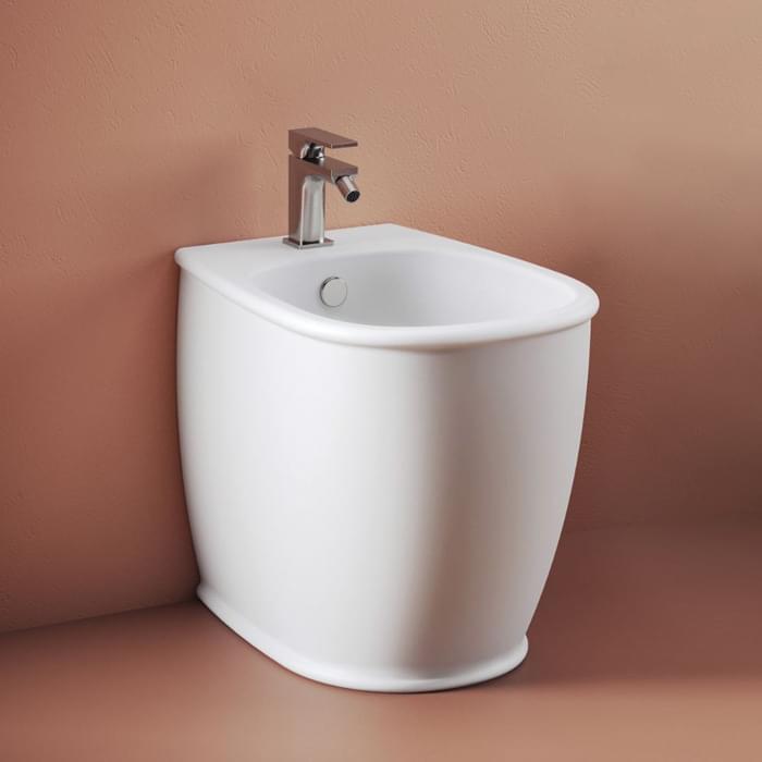 Плитка Artceram Atelier Atelier Биде напольное с 1 отверстием под смеситель белый матовый  поверхность матовая