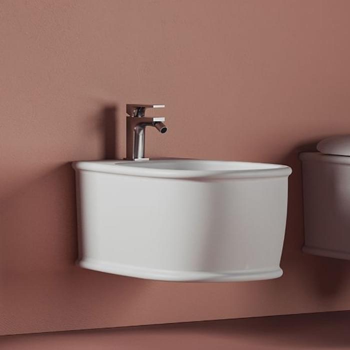 Плитка Artceram Atelier Atelier Биде подвесное с 1 отверстием под смеситель белый матовый  поверхность матовая