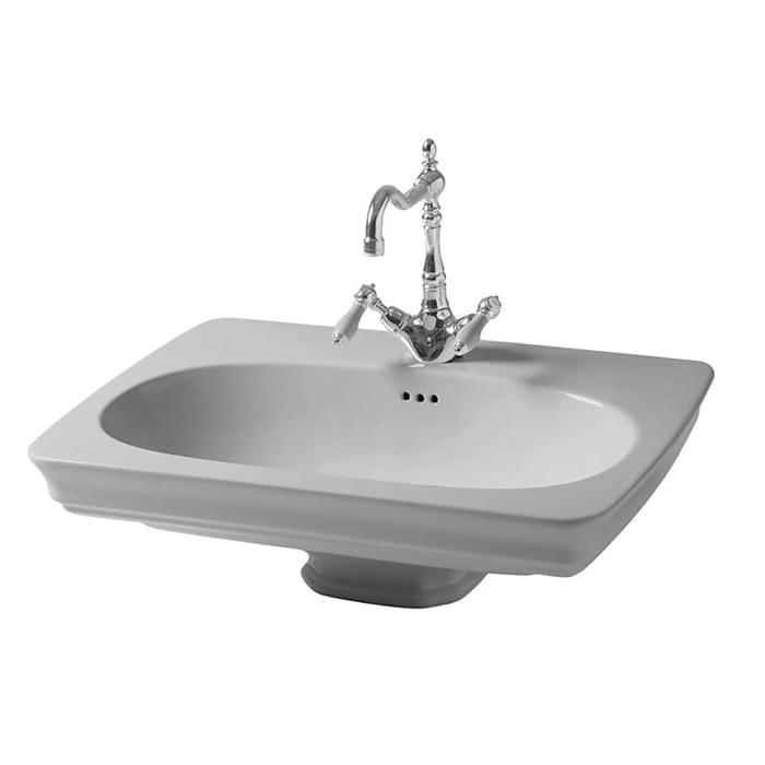 Плитка Artceram Civitas Civitas Раковина 1 отверстие серый глянец  поверхность глянец