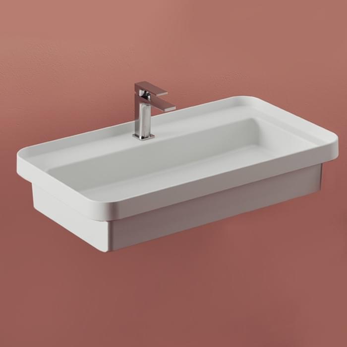 Плитка Artceram Fuori Scala Раковина Fuori Scala с 1 отверстием встраиваемая без перелива белый  поверхность глянец