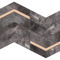 Плитка Arte Blackwall Mozaika Black 25x29.8 см, поверхность микс