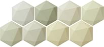 Плитка Arte Origami Green Hex 11x12.5 см, поверхность матовая
