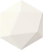 Плитка Arte Origami White Hex 11x12.5 см, поверхность полированная
