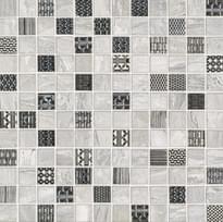 Плитка Ascot Gemstone Mosaico White Silver Dec 29.1x29.1 см, поверхность матовая