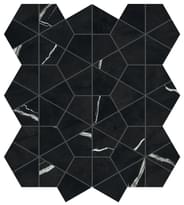 Плитка Atlas Concorde Marvel Meraviglia Black Origin Hexagon Lapp 40.3x46.6 см, поверхность полированная
