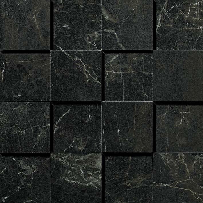 Плитка Atlas Concorde Marvel Pro Noir St Laurent Mosaico 3D 30x30 см, поверхность полуполированная