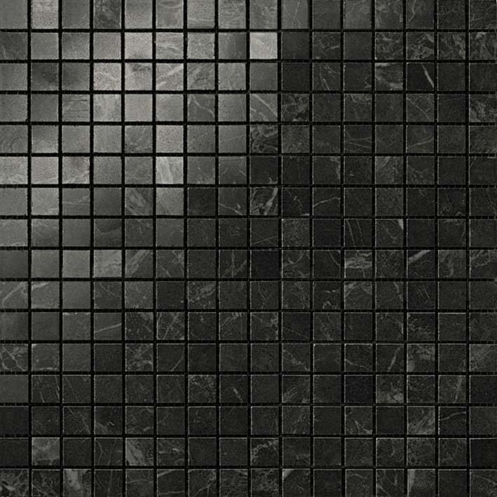 Плитка Atlas Concorde Marvel Pro Noir St Laurent Mosaico Lapp 30x30 см, поверхность полуполированная