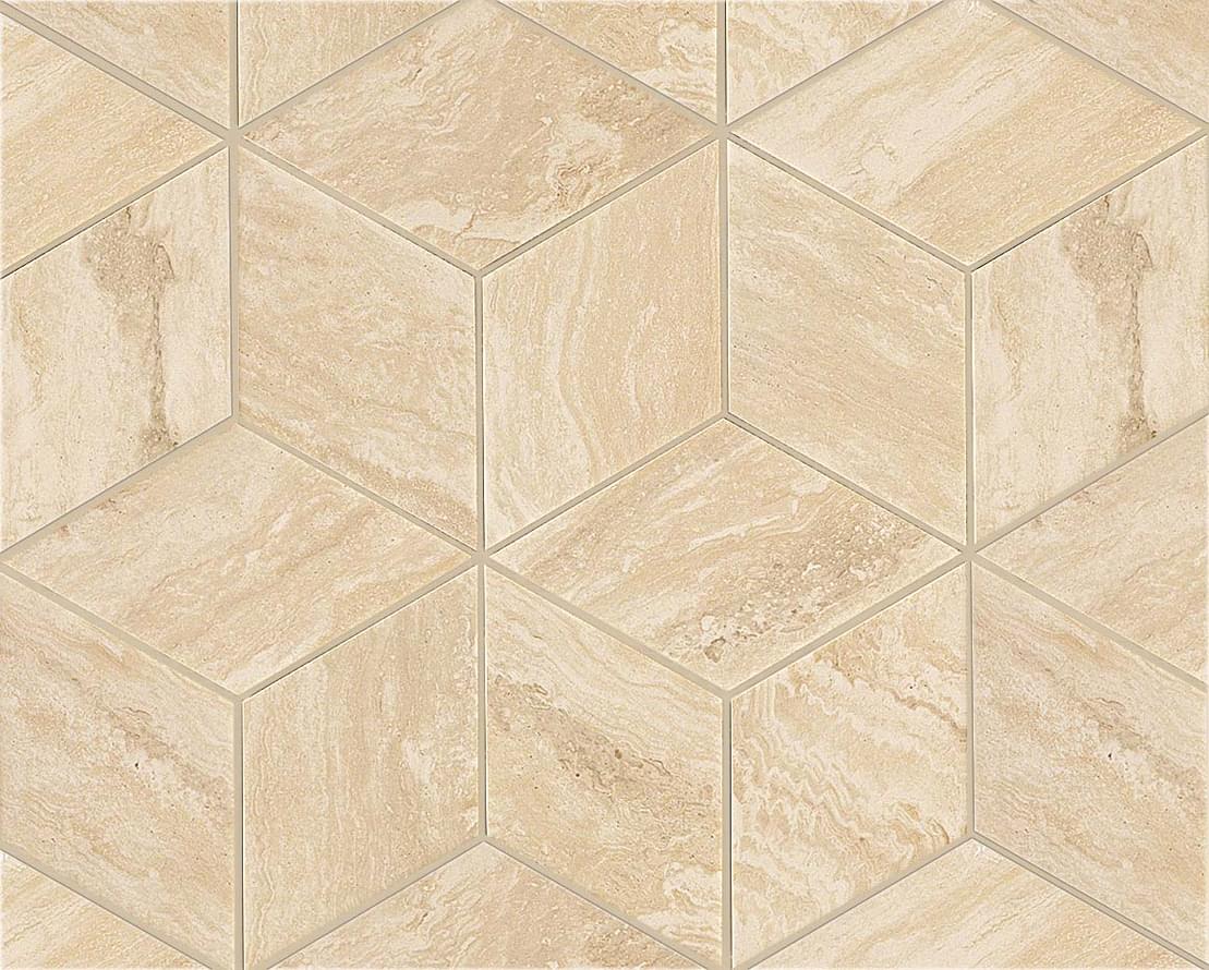 Плитка Atlas Concorde Marvel Pro Trav Alabastrino Mos Esagono Lapp 30x35 см, поверхность полуполированная