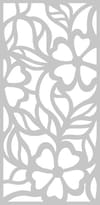 Плитка Ava Contemporanei Absolute Flowers Black Rettificato 115x235.5 см, поверхность матовая