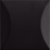 Плитка Ava Up Cuscino Black Matte 10x10 см, поверхность матовая, рельефная