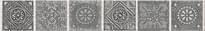 Плитка Azori Grazia Grey Nefertiti Border 6.2x40.5 см, поверхность матовая