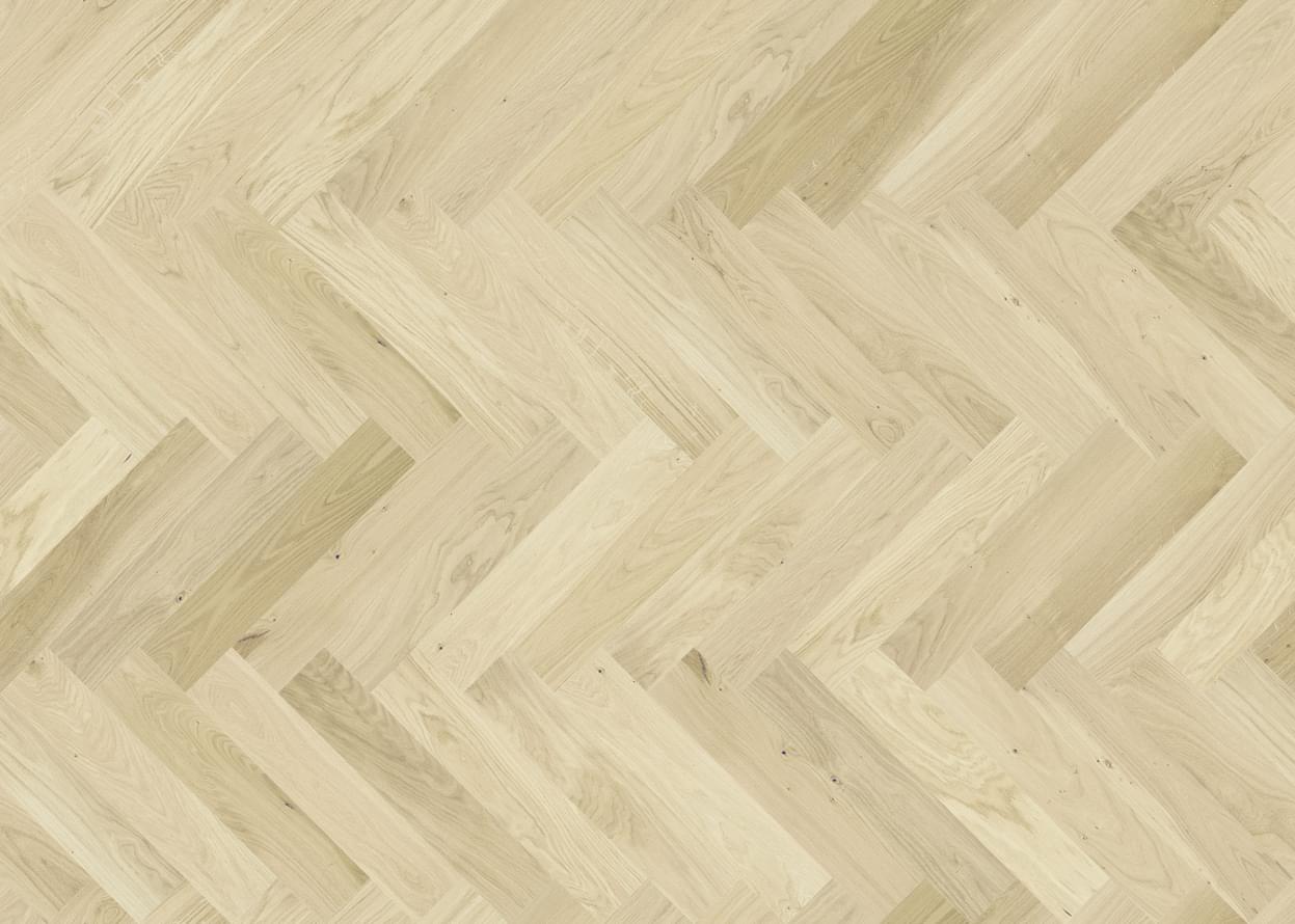 Паркетная доска Barlinek Herringbone Дуб Bianco 13x72.5 см, поверхность матовый лак