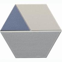 Плитка Bassanesi Linea Blue 14.7x16.9 см, поверхность микс, рельефная